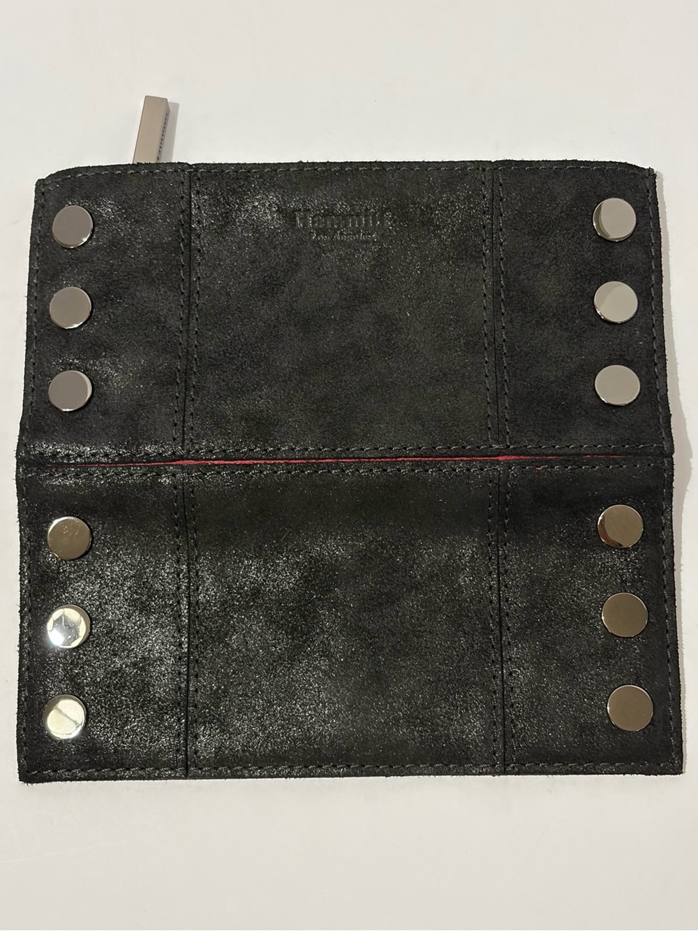 Hammitt Black 110 North Wallet in Space Buffed Suede/Gunmetal Hardware - Picture 4 of 10